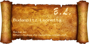 Budaspitz Leonetta névjegykártya